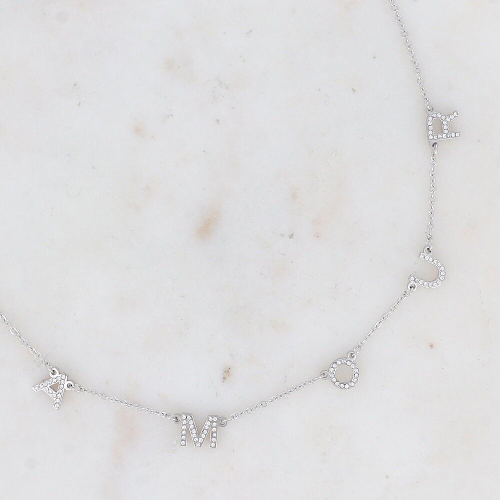 Collana LOVE - ossidi di zirconio