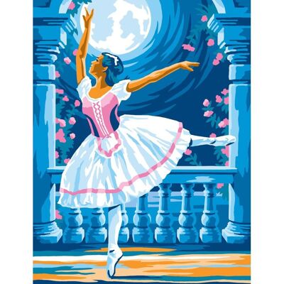 Dipingi con i numeri per principianti - Ballerina al chiaro di luna