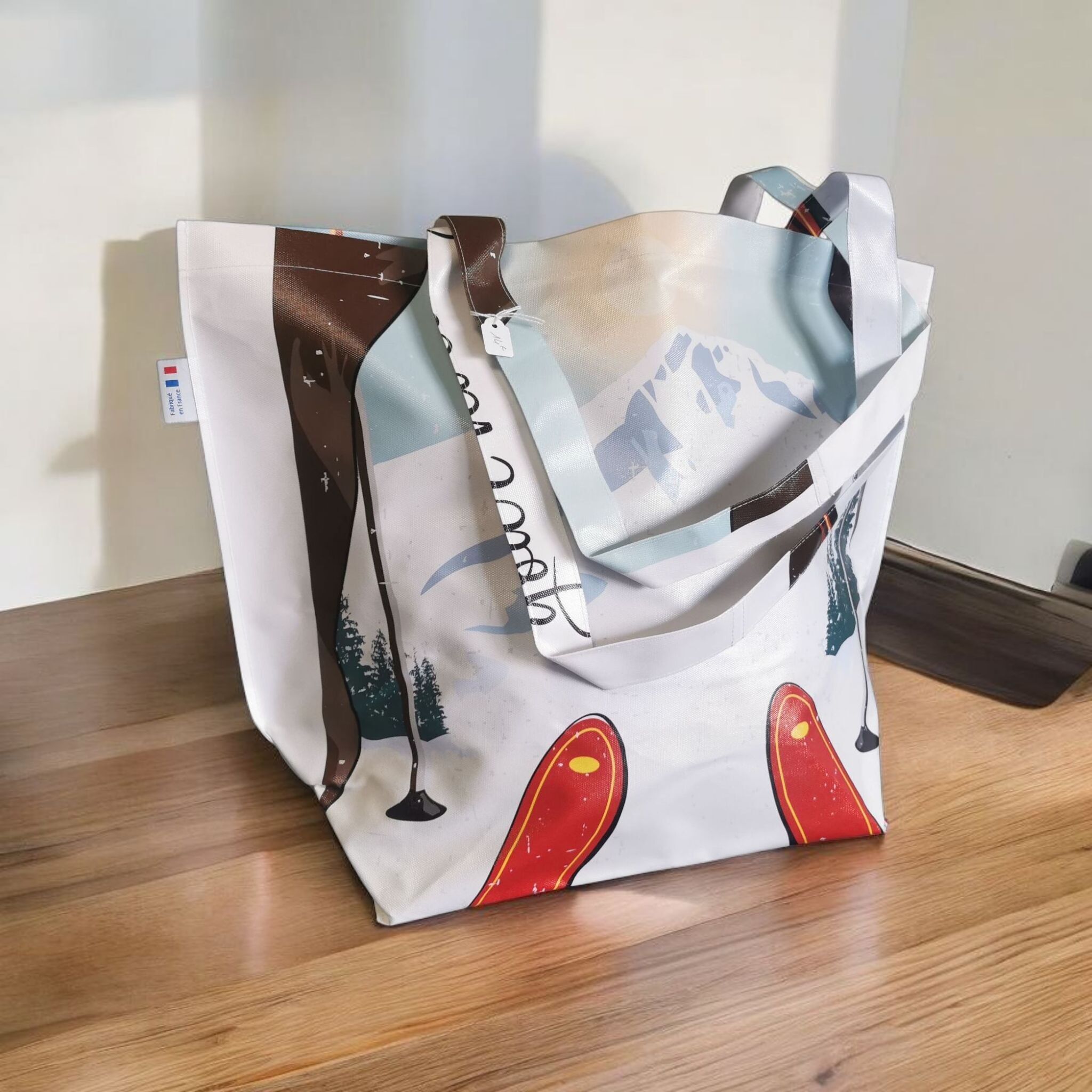 Borsa tote ecologica realizzata con teloni riciclati - Prodotta in Nuova Aquitania