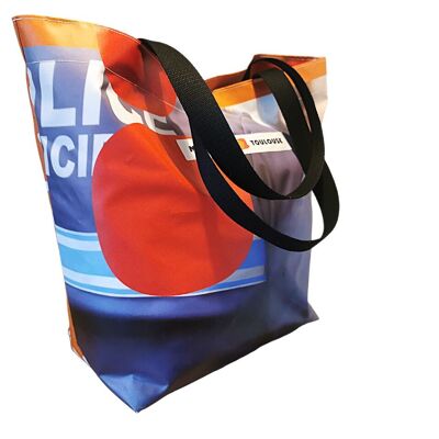 Shopping bag made from recycled tarpaulins - Made in France