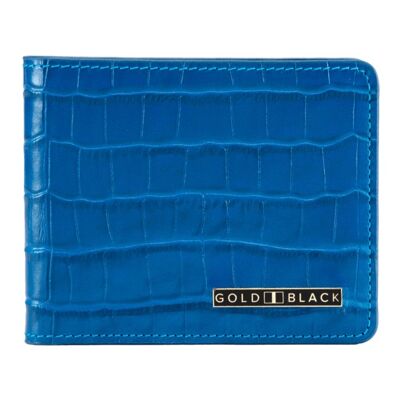Wallet GM croco embossing blue