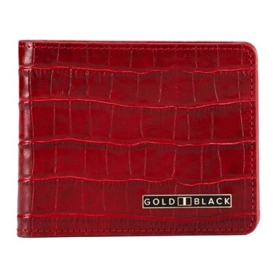 Wallet GM croco embossing red