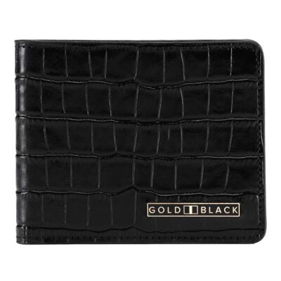 Wallet GM croco embossing black