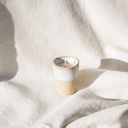 Mini Kerze Aalina mit Duft - EDDA stoneware - Steingut - Made in Portugal - Raised in the Alps