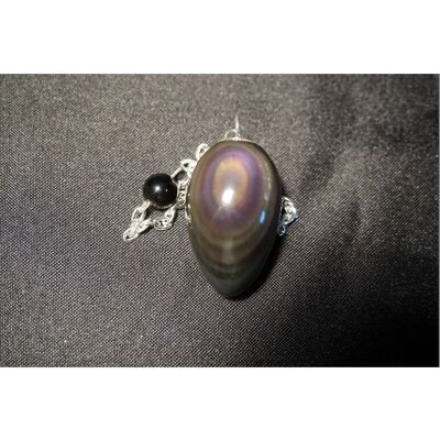 Pendule Zéphyr oeuf obsidienne AA