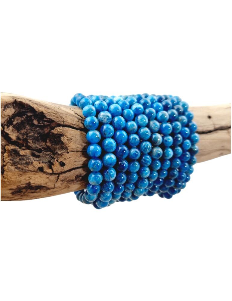 Blue apatite bracelet AA beads