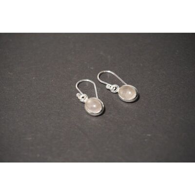 Boucles d'oreilles Quartz rose argent 925