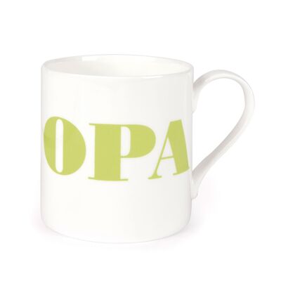 Taza de porcelana OPA / verde manzana
