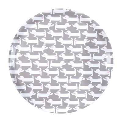 Tray dachshund - gray 38cm