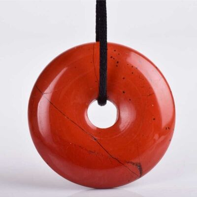 Pendentif Jaspe Rouge donut
