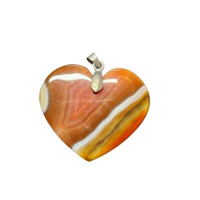 Colgante de corazón de cornalina