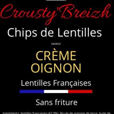 Chips de lentejas francesas con crema y cebollas GRANEL 625 g