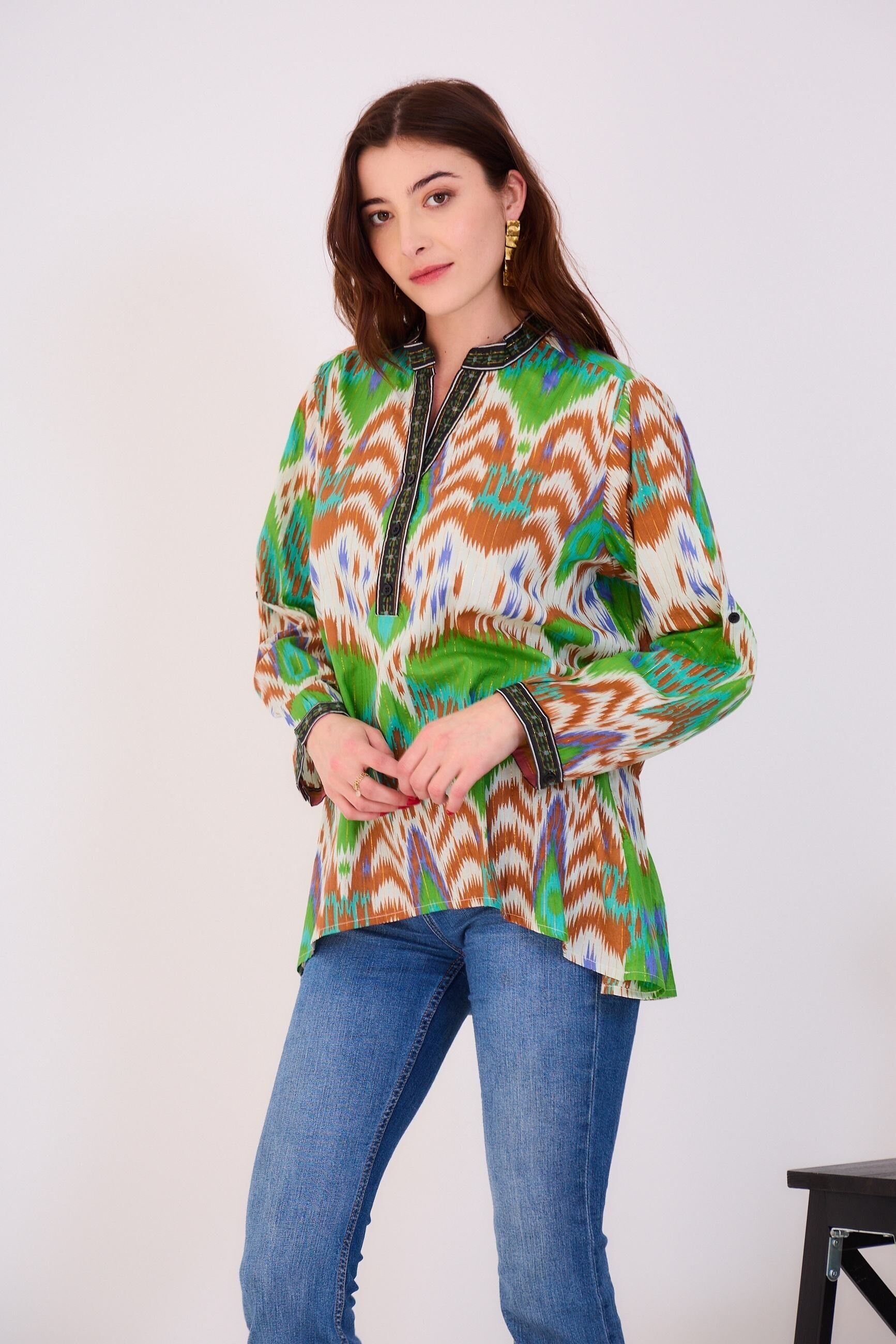 Camicia fantasia a manica lunga - Taglia unica