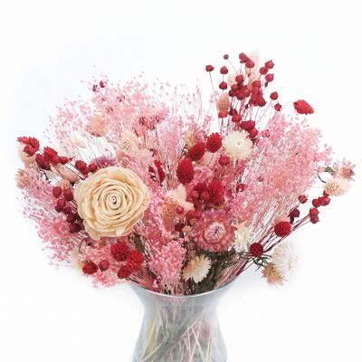 Bouquet de fleurs séchées Rouge