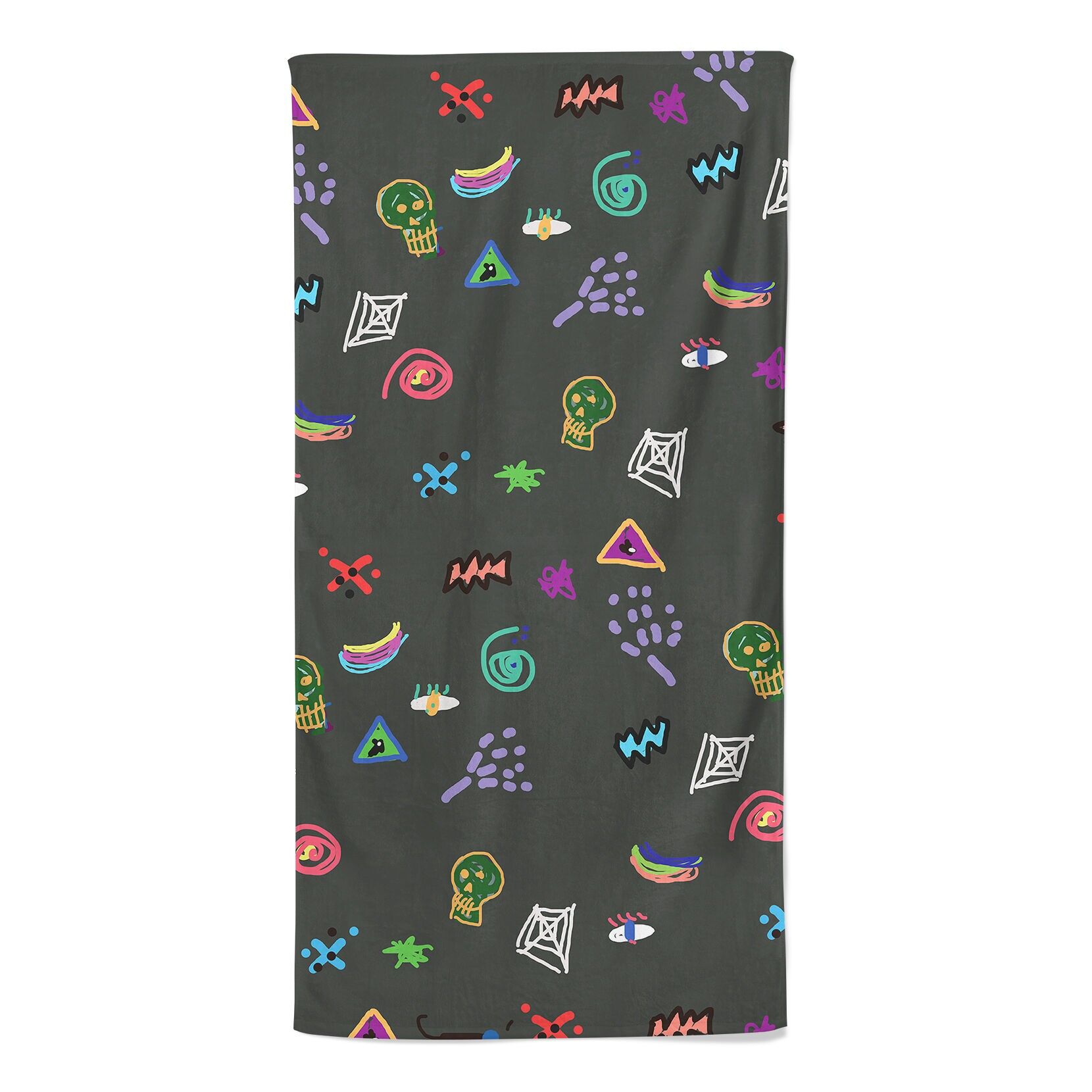 Asciugamano da spiaggia con motivo – Carbone