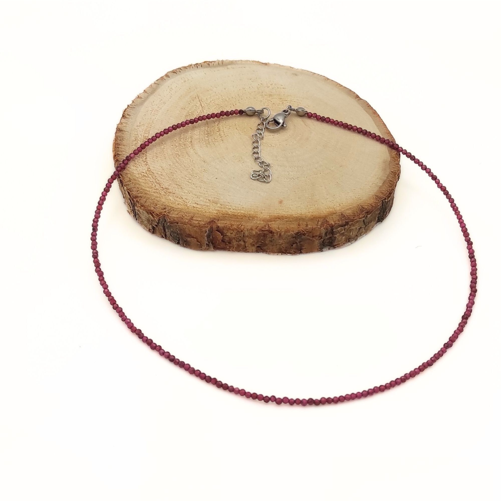 Minikette - facettierte Natursteinperlen GRANAT