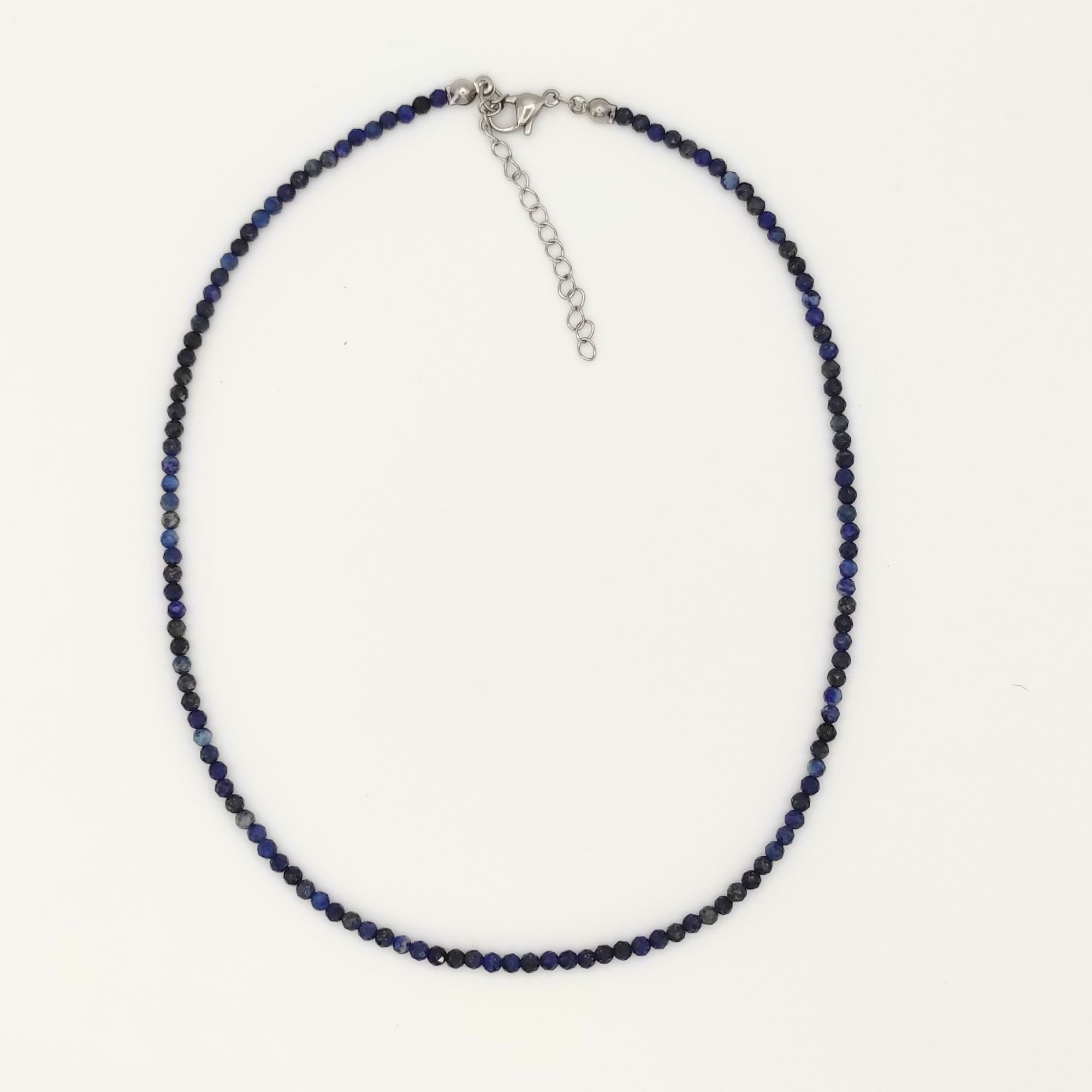 mini collana - perle di pietra naturale sfaccettata LAPISLAZZULI