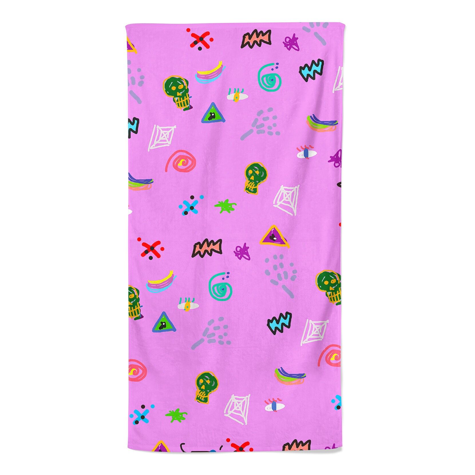 Asciugamano da spiaggia con motivo – Lavanda