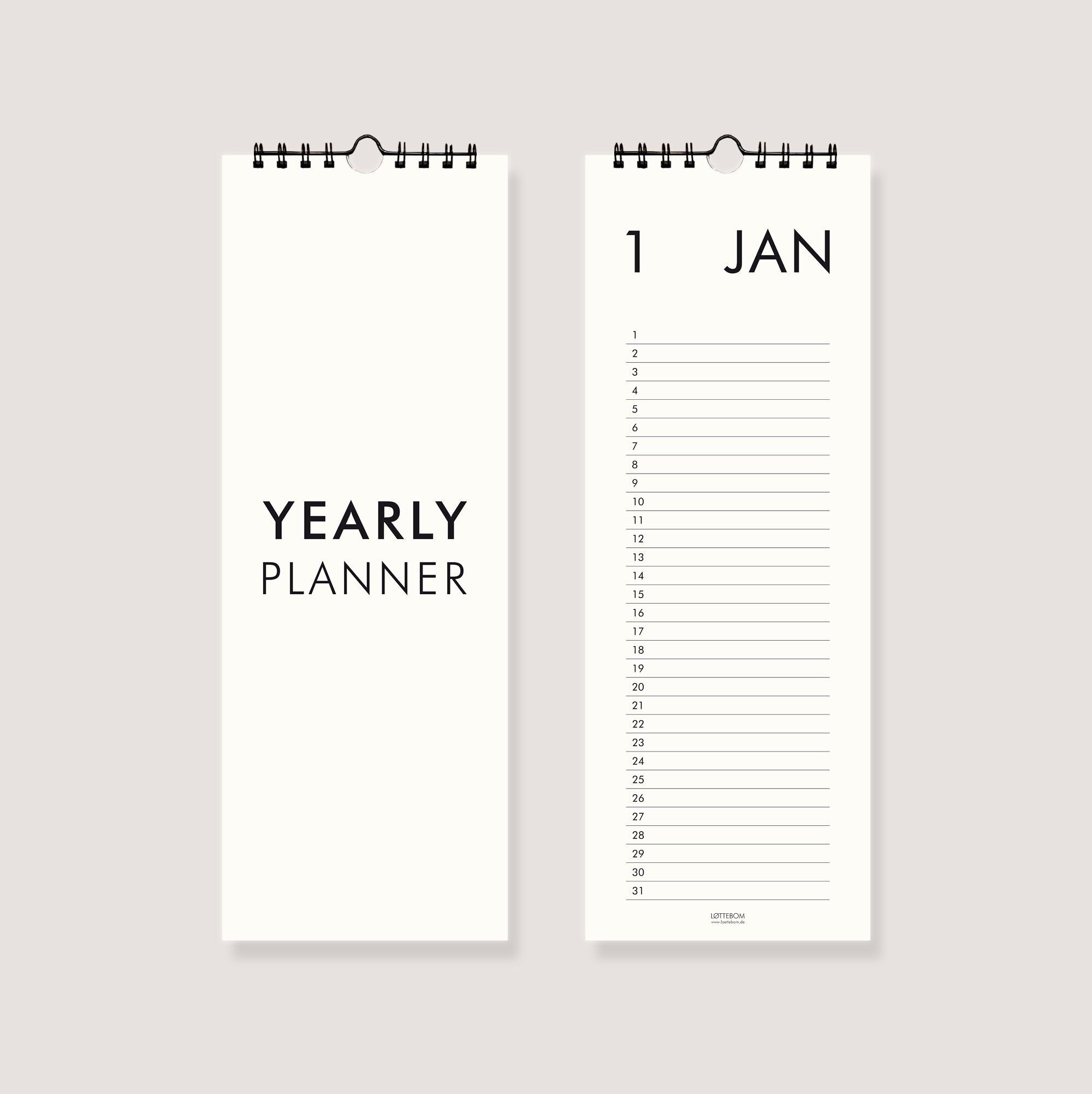Yearly Planner - immerwährender Jahreskalender