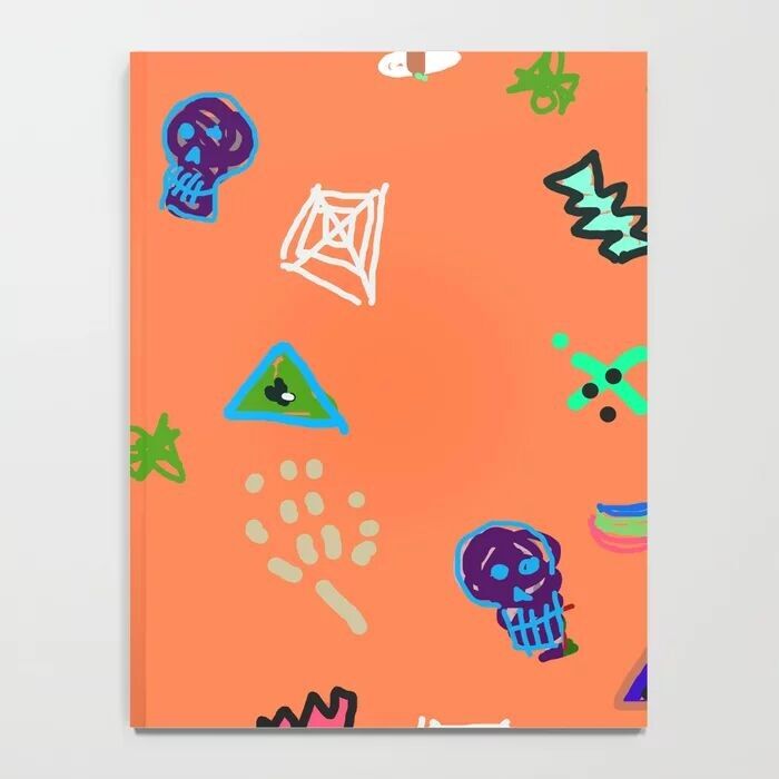 Quaderno con motivo mandarino