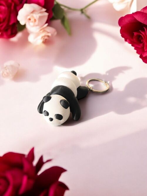 Porte-clés Panda 3D Écologique - Fabrication Artisanale Bretonne