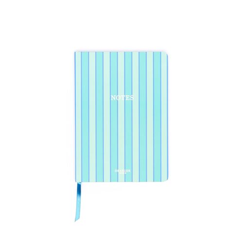 Carnet de Notes A5 Office Chic - Rayures Turquoise