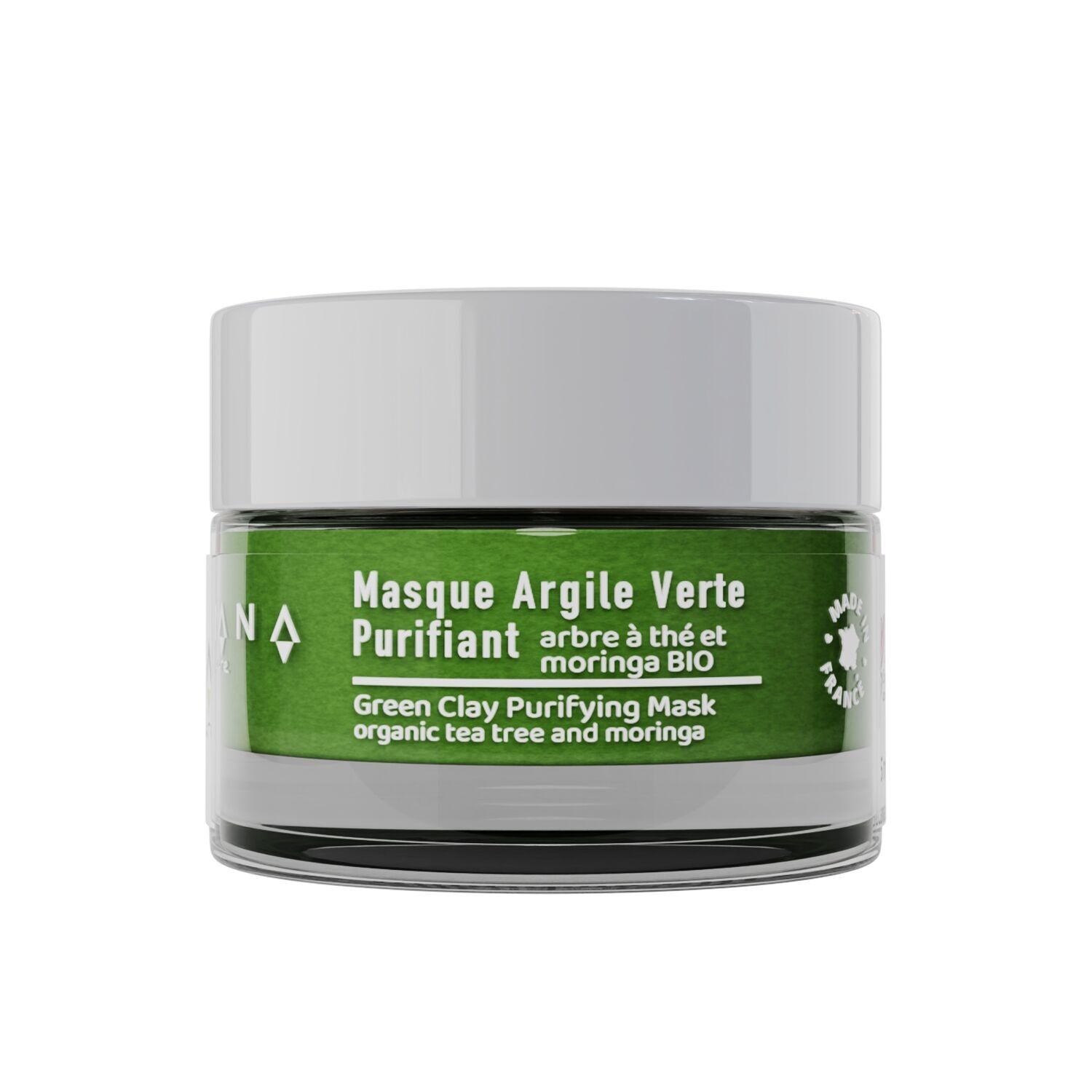 Masque facial à l'argile verte
