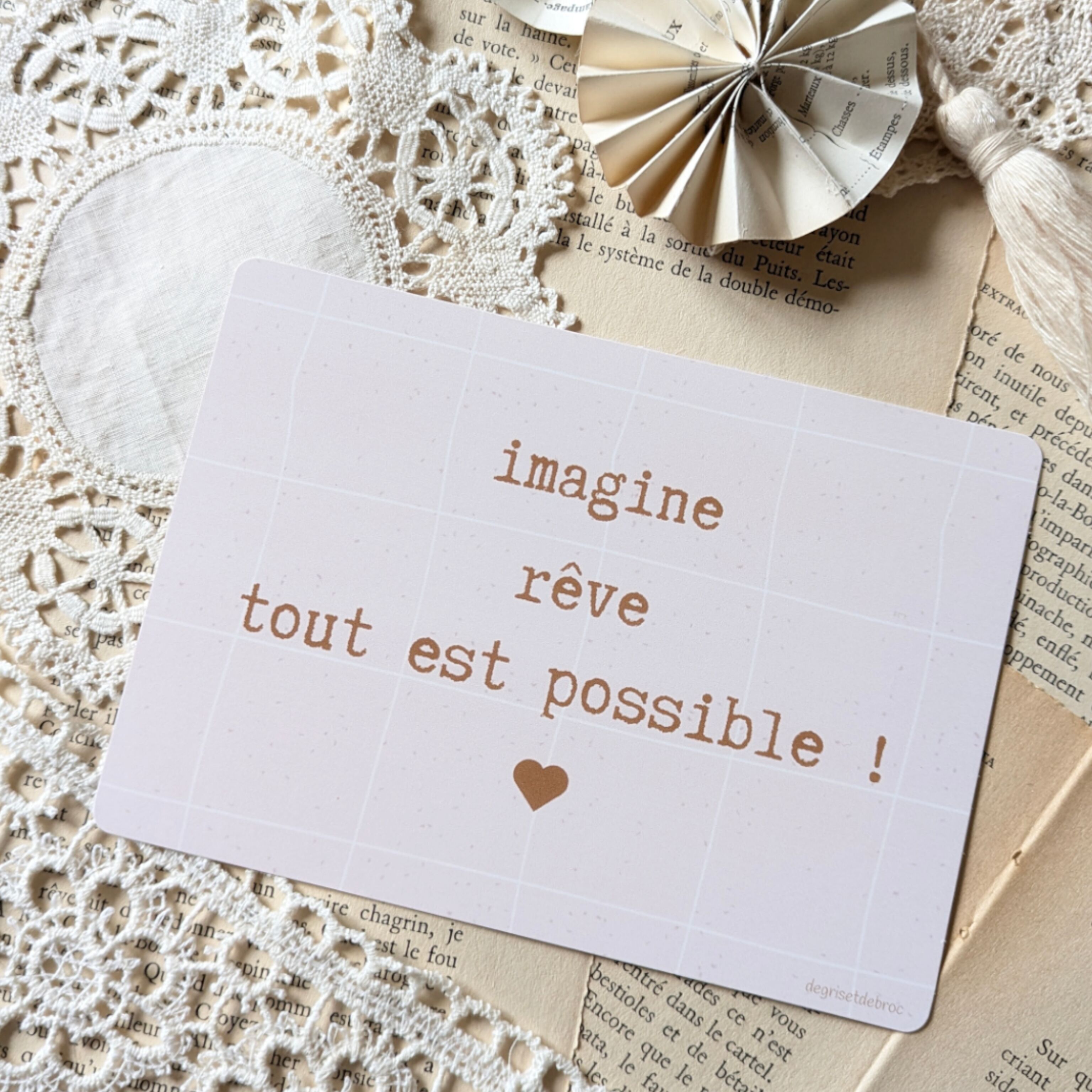 Stellen Sie sich eine Postkarte vor