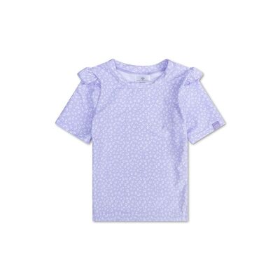 Essentiels de natation | Léopard | Maillot de bain violet à manches courtes anti-UV