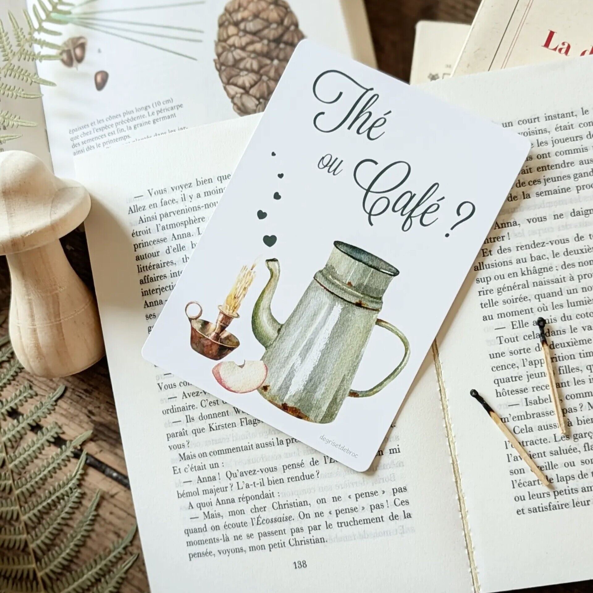 Tee- oder Kaffeepostkarten