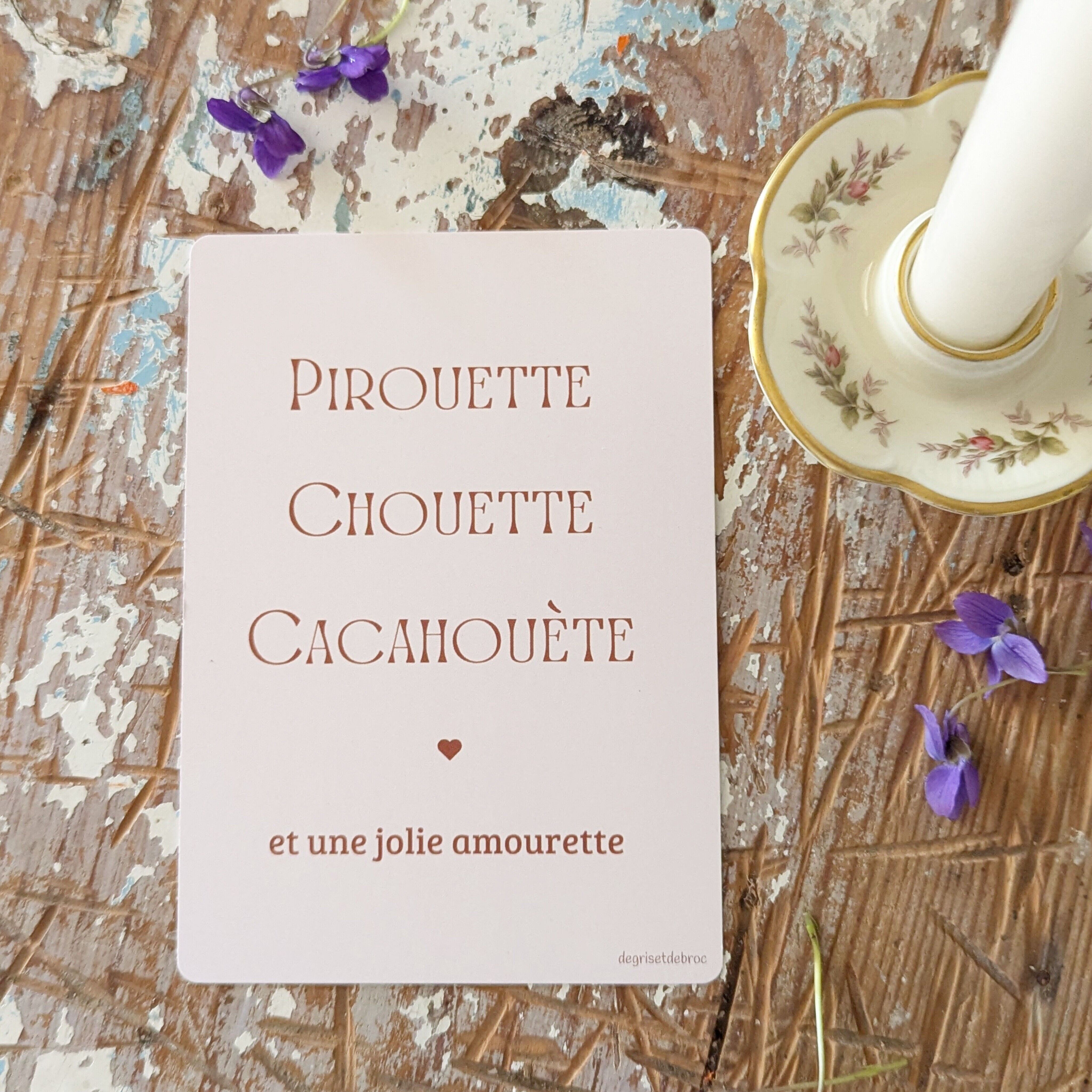 Postkarte Pirouette Eule Erdnuss