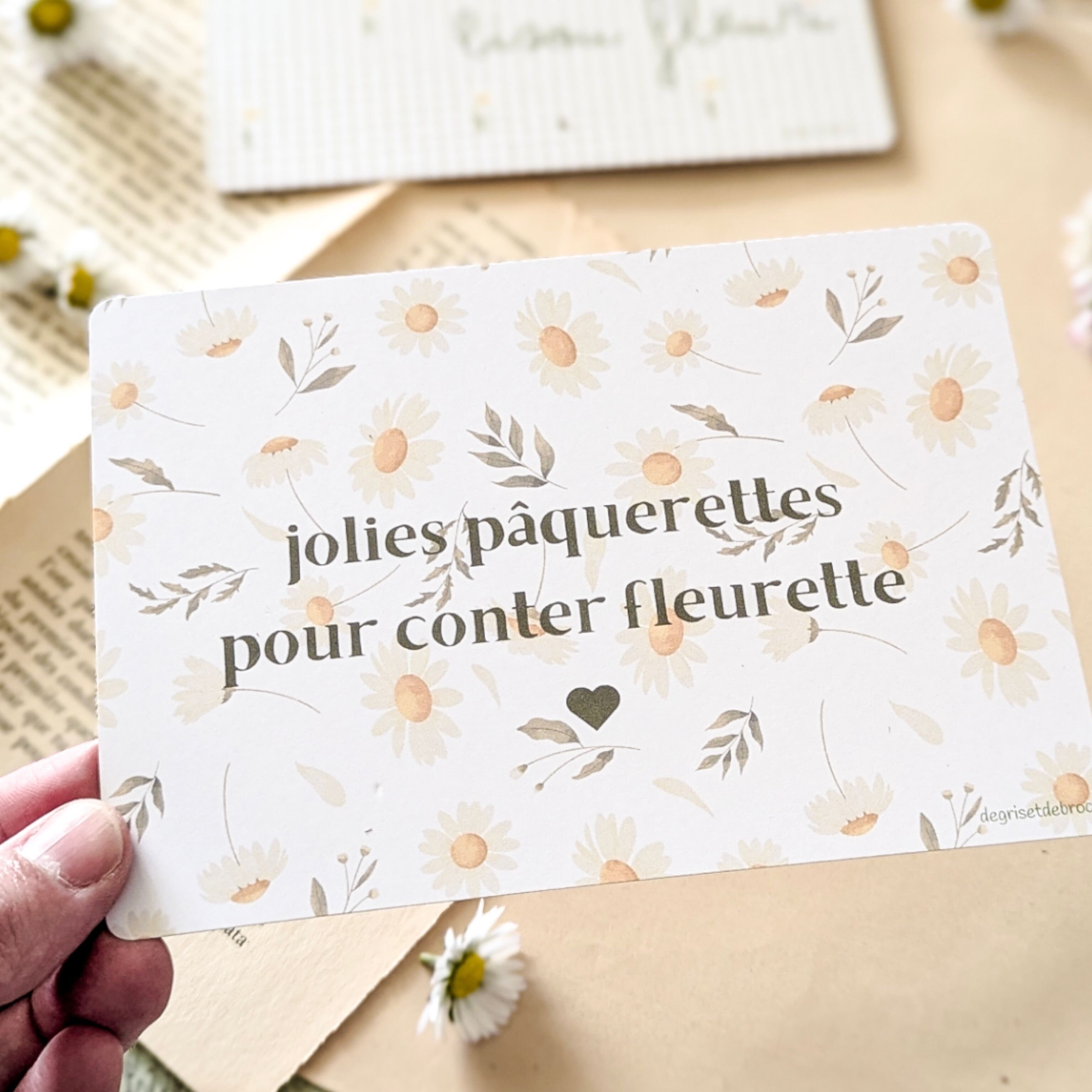 Postkarte Erzähl einer Blume