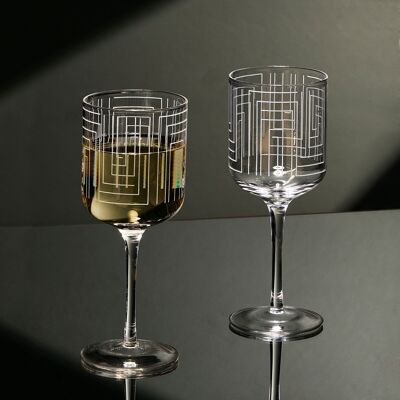 Copas de vino Maze, juego de 2