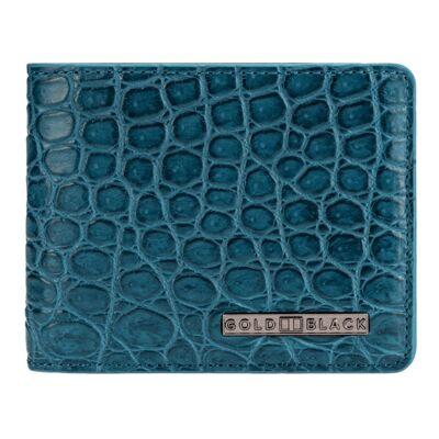 Cartera GM Crocodile Petrol Blue