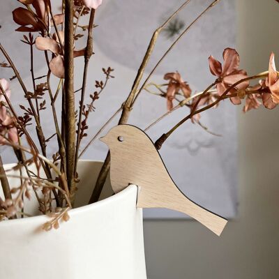 Pin-On Bird - uccello di legno