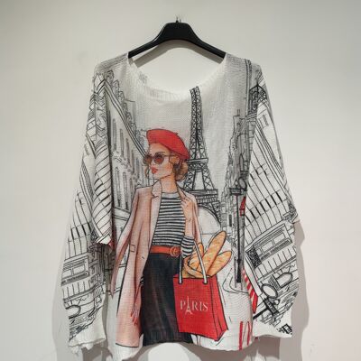 PESS PRINT PE25 Parisienne - escote barco