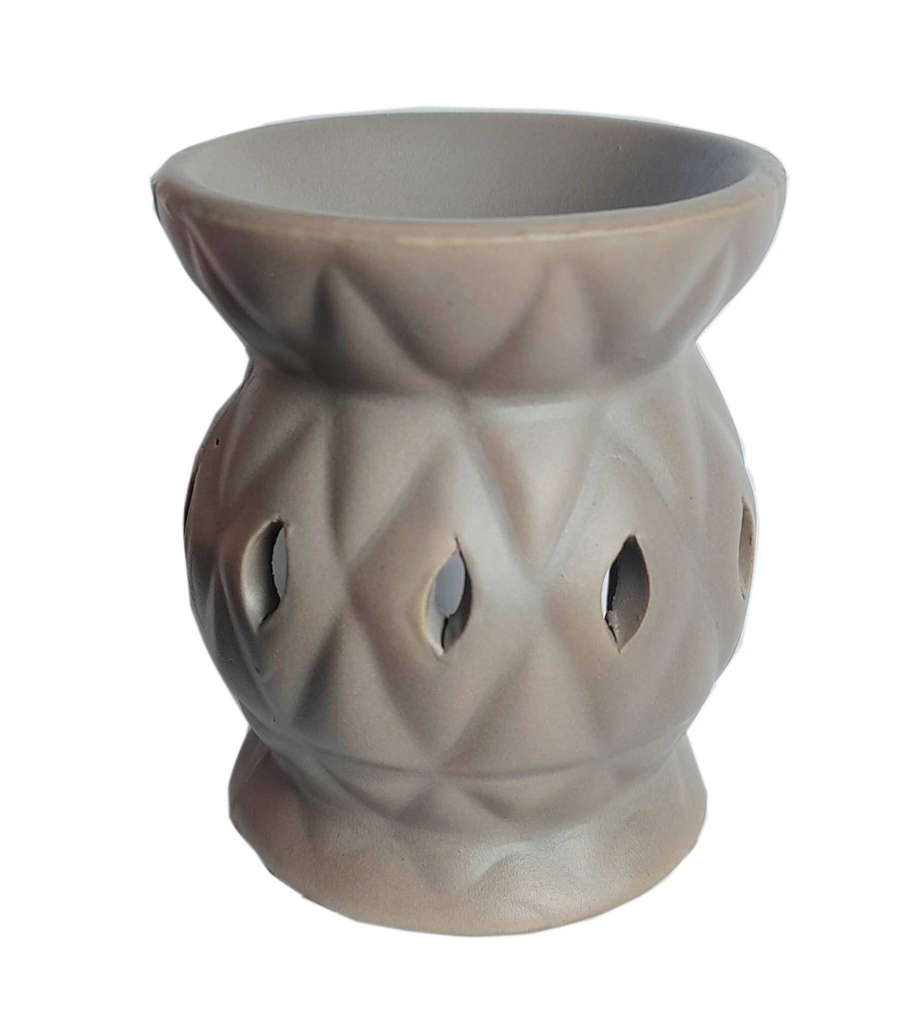 Bruciatore di oli profumati 6.5xh8cm beige opaco