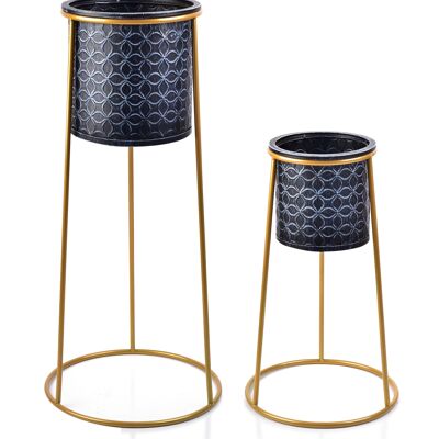 SWEN Juego de 2 fundas sobre soporte L: dia. 35xH76 M: diámetro.30 x alto 51 cm
