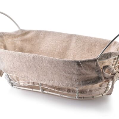 Cesta metálica WILL 25x15x8/28x15x11.5 cm de crema