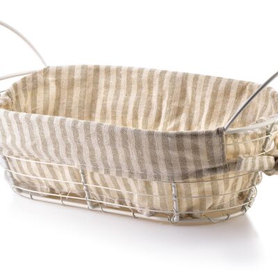 Cesta metálica WILL 25x15x8/28x15x11.5 cm beige