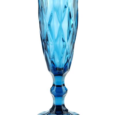 ELISE BLUE Juego de 6 copas de champán 180ml