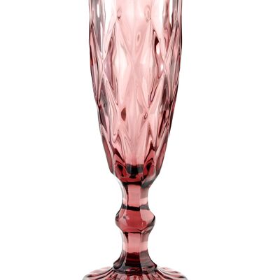 ELISE PINK Set di 6 bicchieri da champagne
