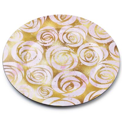 BLANCHE Plato decorativo bajo mesada 33x33xh2cm
