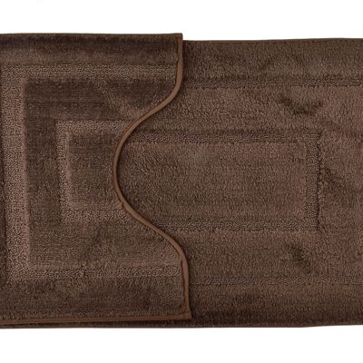 Juego de 2 alfombras de baño ZAC 50x40/50x80cm Marrón