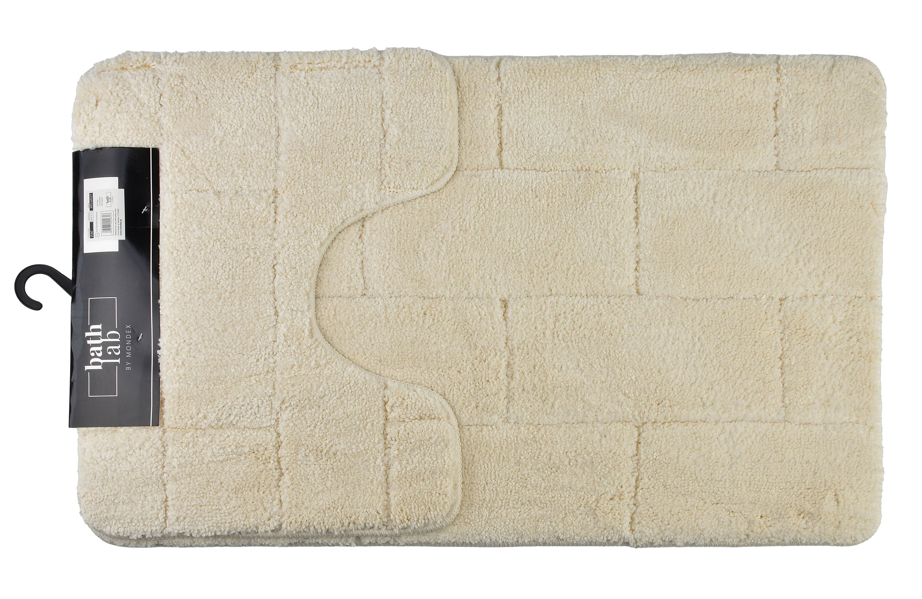 ZAC Set of 2 Bathroom Rugs 50x40/50x80cm Cream