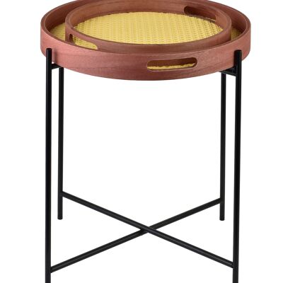 LAMMY Tavolo con vassoio - set 38xh48cm/vassoio 30cm