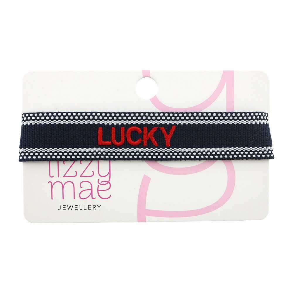 Bracciale statement Lucky, blu navy