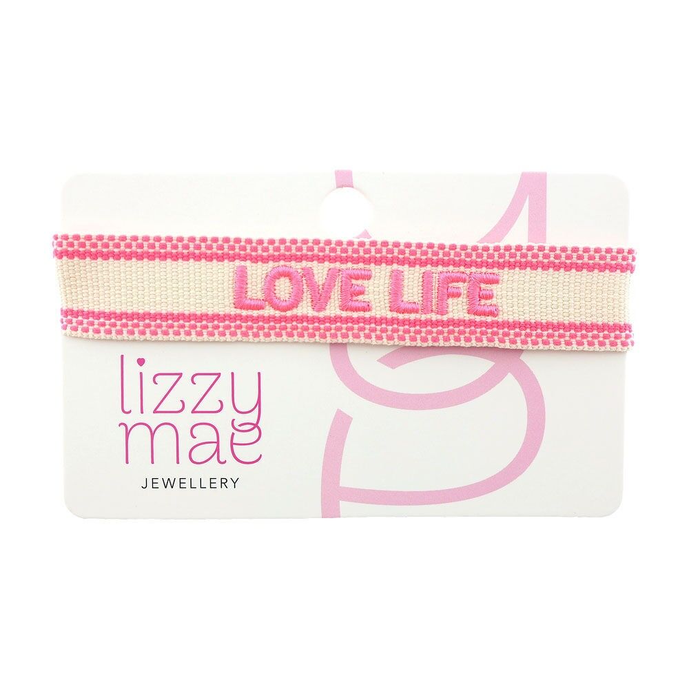 Bracciale Statement Love Life, rosa