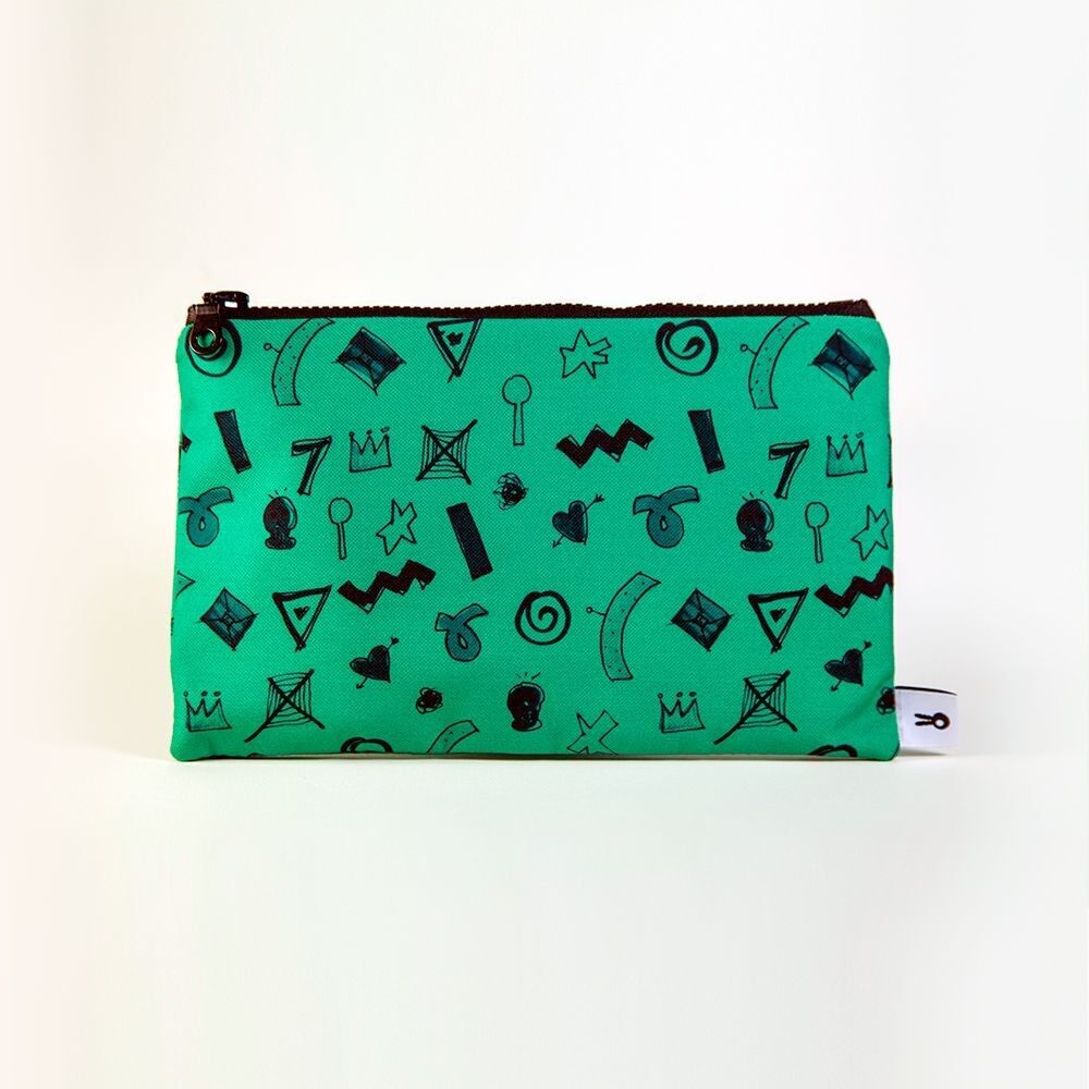 Sac d'accessoires vert Thoughts