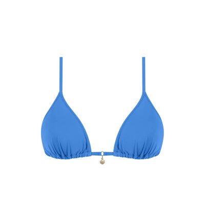 Chlamys Varia Triangle Bikini Top-Aurora Blue